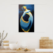 Poster Tradition en mouvement : Une silhouette indienne m (Cuisine)