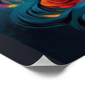 Poster Tradition mexicaine : Maquillage crâne de sucre co (Coin)