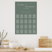 Poster Traditional Minimalist Simple Wedding Sage Green (Cuisine)