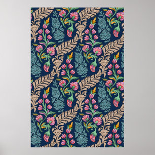 Poster Traditional Mughal Allover Designart,pattern,flora