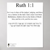 Poster Traduction Open Source Ruth 1:1 (Devant)