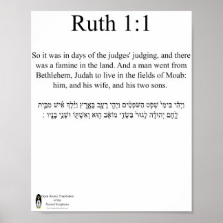 Poster Traduction Open Source Ruth 1:1