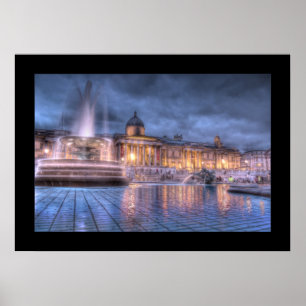 Poster Trafalgar Carré, Londres (frontière) Imprimer