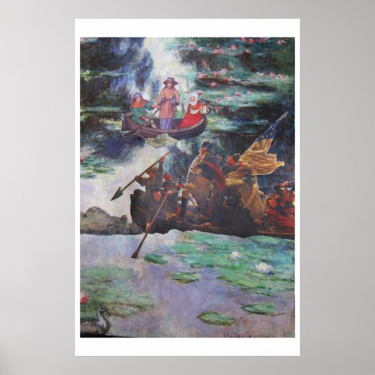 Poster Trafic aux heures de pointe - art de collage (Devant)