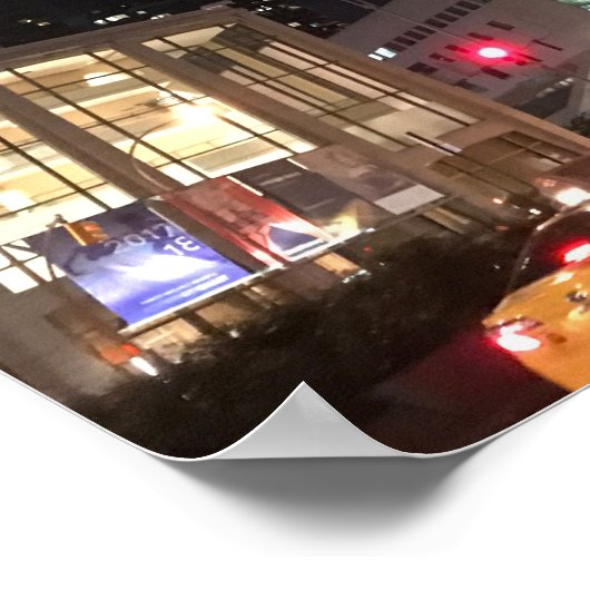 Poster Trafic de nuit à Lincoln Center New York City NYC (Coin)