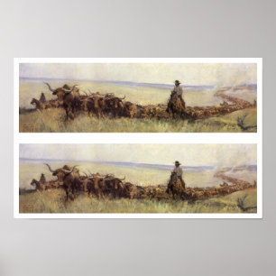 Poster Trail Herd to Wyoming by WHD Koerner