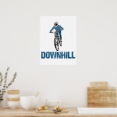Poster Trail Mountain Biker Downhill (Cuisine)