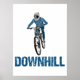 Poster Trail Mountain Biker Downhill