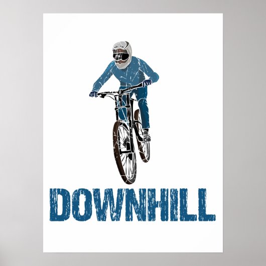 Poster Trail Mountain Biker Downhill (Devant)