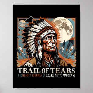 Poster Trail Of Tears Memorial Amérindien