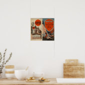 Poster Trails automobiles de Washington, Oregon (Cuisine)