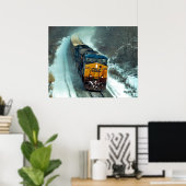 Poster Train à charbon vide en neige (Bureau à domicile)