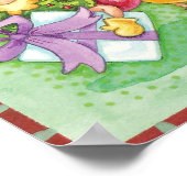 Poster Train à chenille de Noël avec présentoirs (Coin)