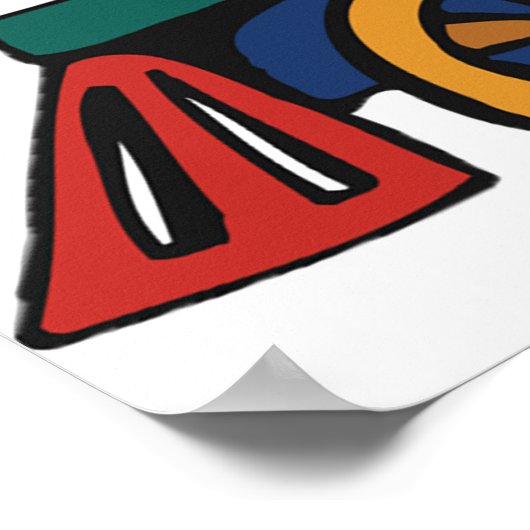 Poster Train à fleurs de jouets (Coin)