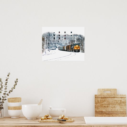 Poster Train à neige (Cuisine)