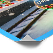 Poster Train à puce futuriste de Noël (Coin)