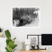 Poster Train à traîneaux de l'Alaska White Pass 1903 (Bureau à domicile)