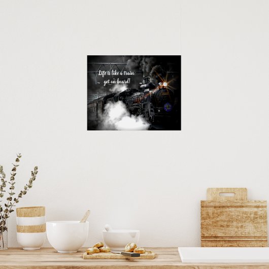 Poster Train à vapeur (Cuisine)