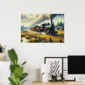 Poster Train à vapeur (Bureau à domicile)