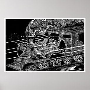 POSTER TRAIN À VAPEUR