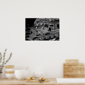 POSTER TRAIN À VAPEUR (Cuisine)