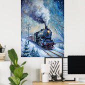 Poster Train à vapeur (Bureau à domicile)