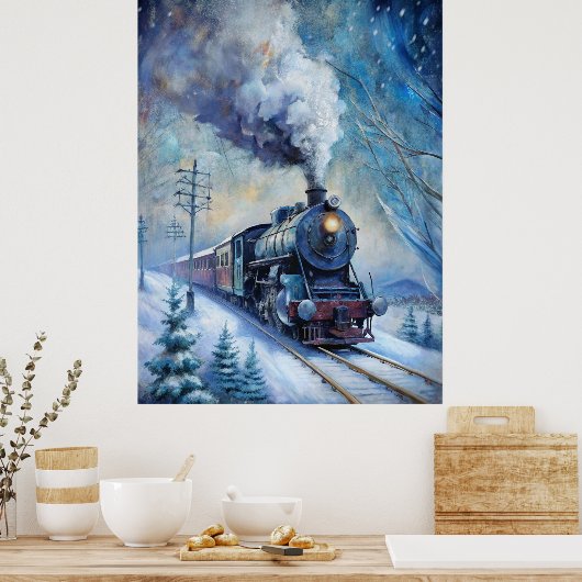 Poster Train à vapeur (Cuisine)