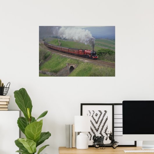 Poster Train à vapeur (Bureau à domicile)