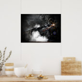 Poster train à vapeur (Cuisine)