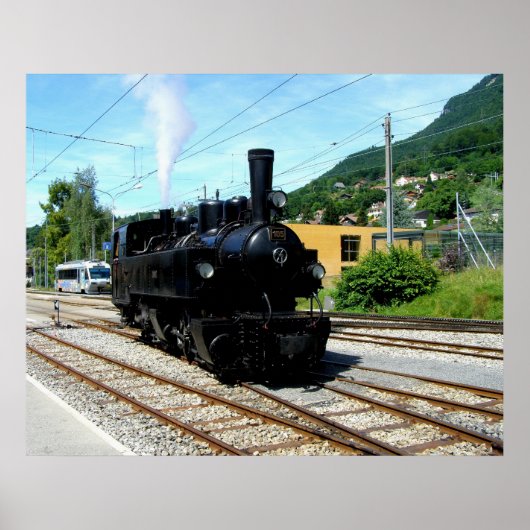Poster Train à vapeur à Blonay (Devant)