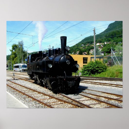 Poster Train à vapeur à Blonay (Devant)