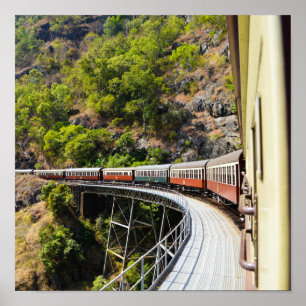 Poster Train à vapeur à Cairns, Australie