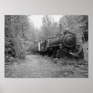 Poster Train à vapeur à la retraite