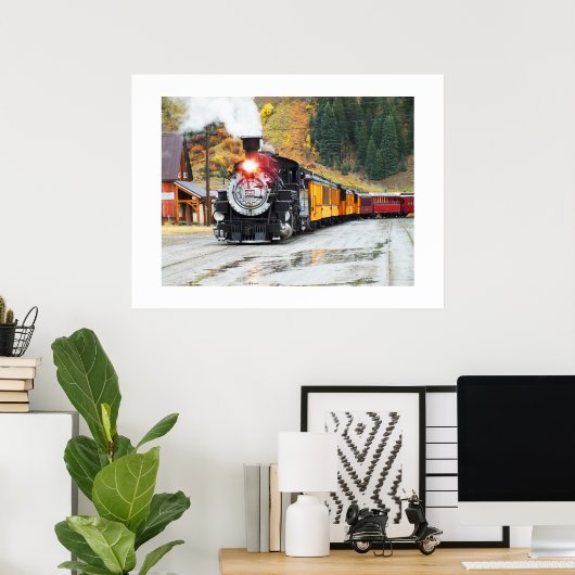 Poster Train à vapeur à Silverton (Bureau à domicile)