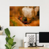 Poster Train à vapeur ferroviaire pour Trainspotspotters  (Bureau à domicile)