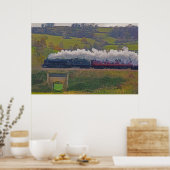 Poster Train à vapeur ferroviaire pour Trainspotspotters (Cuisine)