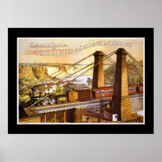 Poster Train à vapeur ferroviaire Steampunk moteur destin