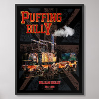 Train à vapeur Puffing Billy Locomotive anglaise 