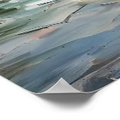 Poster Train à vapeur sur un pont - Peinture à l'huile (Coin)