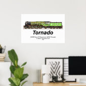 Poster Train à vapeur Tornado Vintage Locomotive anglaise (Bureau à domicile)