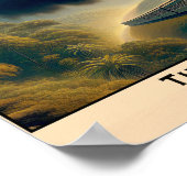 Poster Train à vapeur vintage en Patagonie (Coin)