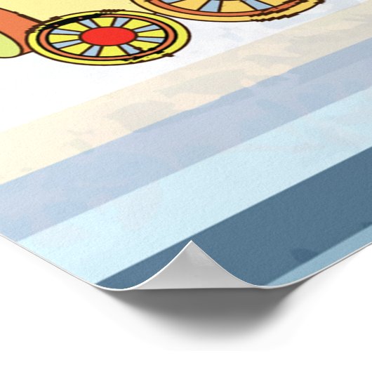 Poster Train animal (Coin)