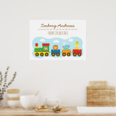 Poster Train animal mignon coloré, pour les enfants chamb (Cuisine)