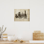 Poster Train Antique Toy Moteur de train à vapeur (Cuisine)