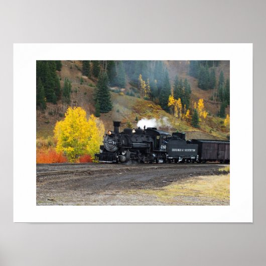 Poster Train arrivant à Silverton (Devant)