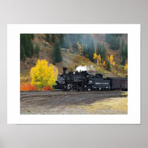 Poster Train arrivant à Silverton