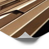 Poster Train Art Deco Style gold copper black white (Coin)