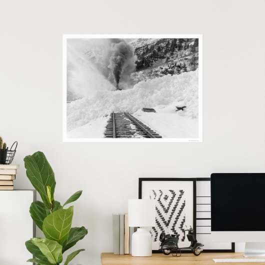 Poster Train Avalanche Alaska 1916 (Bureau à domicile)