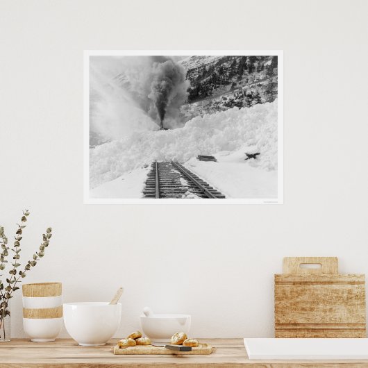 Poster Train Avalanche Alaska 1916 (Cuisine)