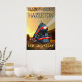Poster Train Black Diamond Express Hazleton Pennsylvanie (Cuisine)
